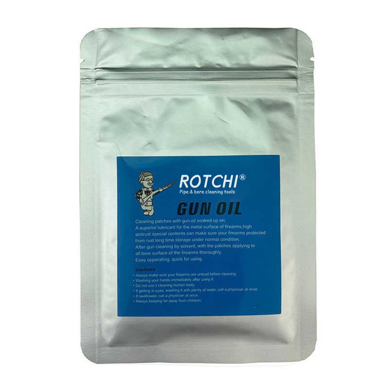 Opp balené náplasti na čistenie pištolí absorbovaných olejom