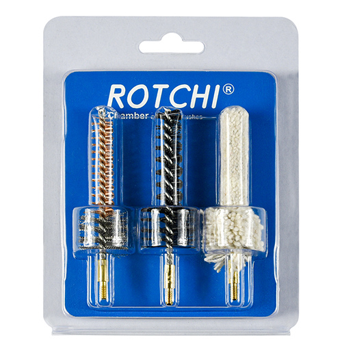 Kefka na čistenie puškovej komory Súprava 3 v 1, blister a balenie kariet. Dostupné